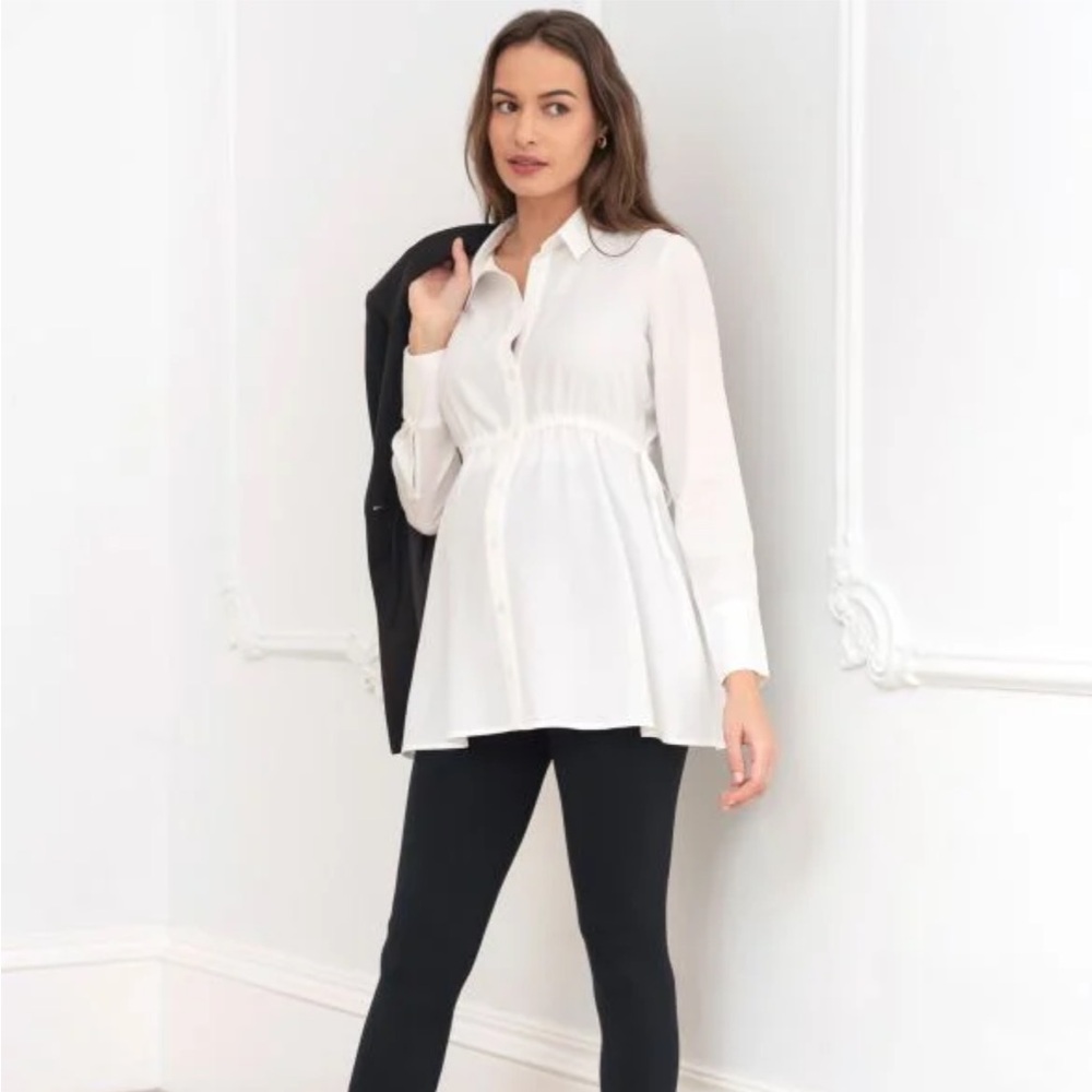 Seraphine Work Edit - beautiful white professional blouse
